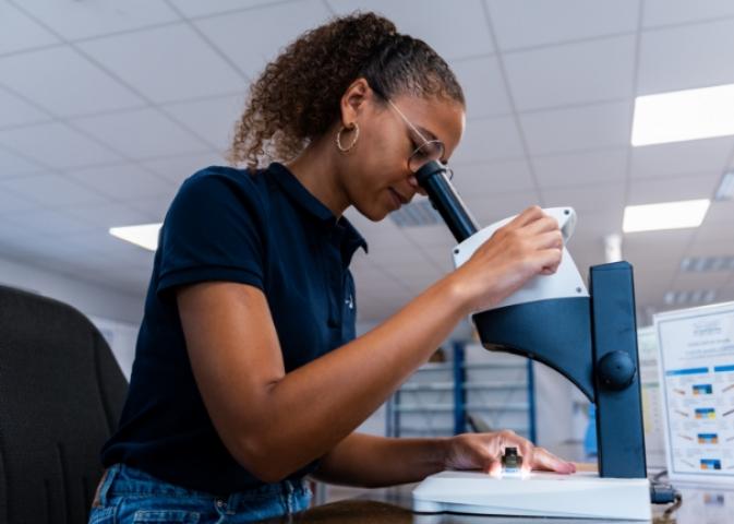 Worker manipulating product